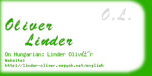 oliver linder business card